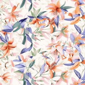 Soft Watercolor Floral Seamless Pattern Design
