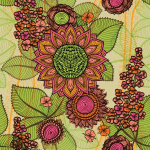 Hand-Drawn Floral Mandala Pattern