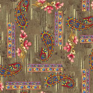 Vintage Paisley Floral Decorative Pattern