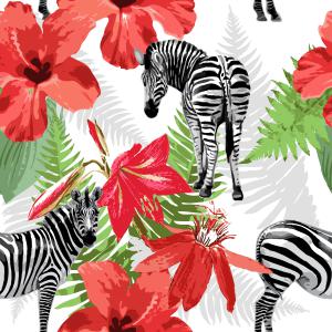 Zebra Floral Design