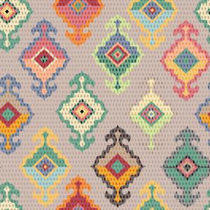 Ethnic Diamond Ikat Seamless Pattern Design