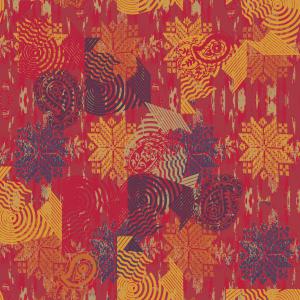 Abstract Pattern with Paisley and Floral Motifs