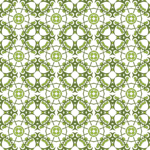 Vector green floral pattern