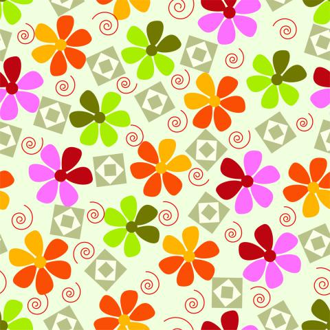 Colorful floral pattern