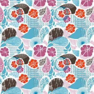 Modern Abstract Floral Geometric Seamless Pattern Design