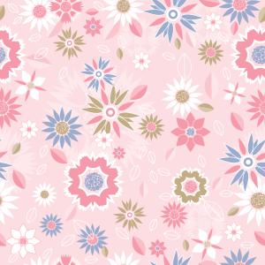 Soft Pastel Floral Decorative Seamless Pattern Design