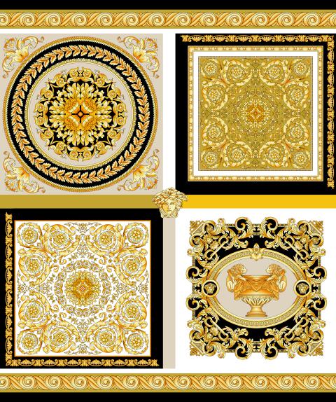 Luxury Baroque Gold Ornamental Seamless Pattern Design