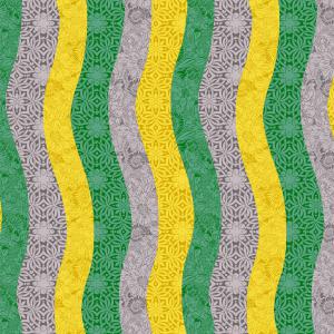 Wavy Floral Stripe Abstract Pattern