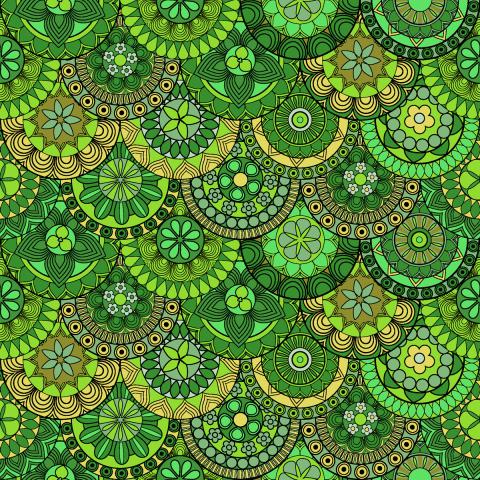 Green Mandala Pattern
