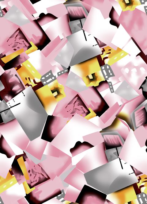 Soft Abstract Modern Seamless Pattern in Pink Tones