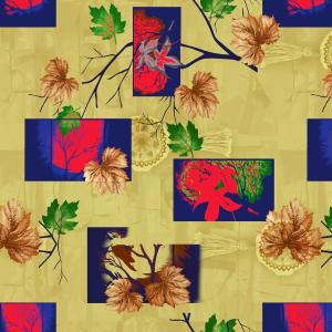 Abstract Autumn Leaf Collage Pattern