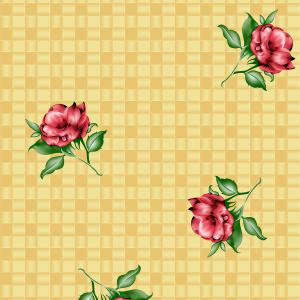 Beige Rose Basket Pattern