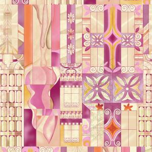 Abstract Geometric Patchwork Decorative Pattern