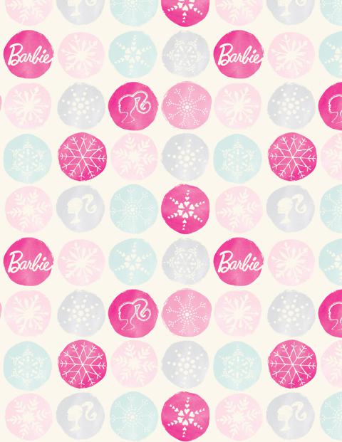 Barbie elements and snowflakes
