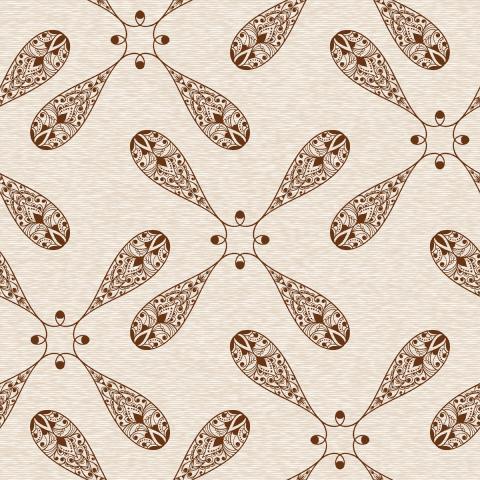 Vector Ethnic Seamless Floral Pattern
