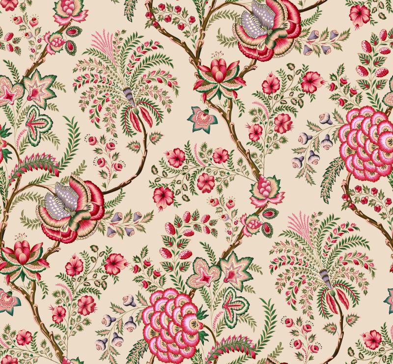 Vintage Botanical Floral Seamless Pattern Design