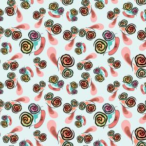 Colorful Abstract Spiral Artistic Seamless Pattern Design