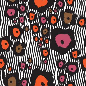 Abstract Animal Stripe Floral Fusion Seamless Pattern