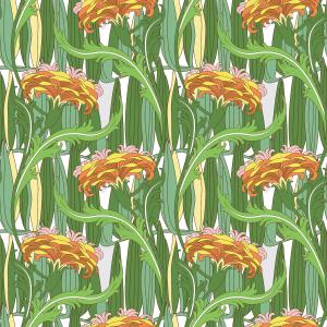 Art Nouveau Style Floral Pattern