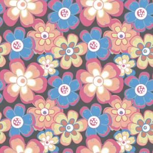 Cute Retro Pastel Flower Seamless Pattern Design