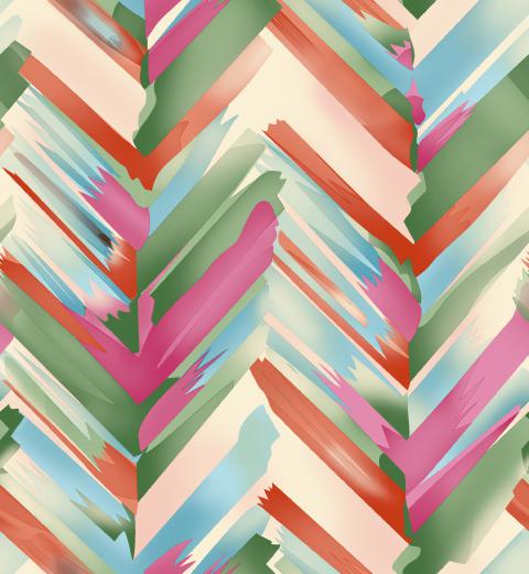 Abstract Brush Stroke Chevron Pattern Design