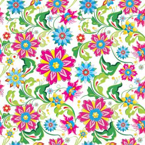 Bright Multicolor Floral Decorative Seamless Pattern Design
