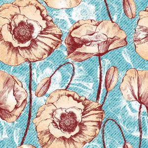 Poppy flowers pattern