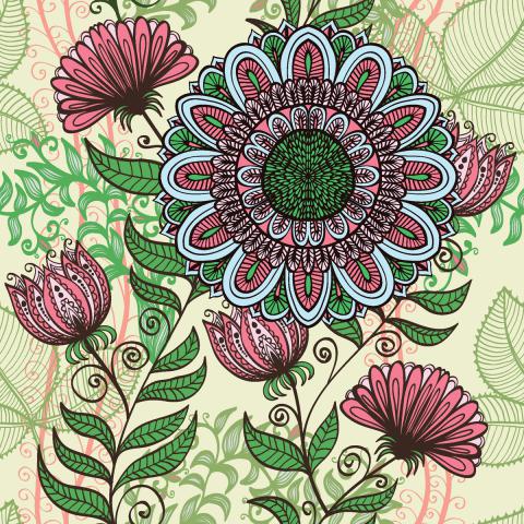 Hand Drawn Floral Mandala