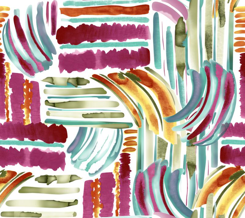 Abstract Brush Stroke Artistic Seamless Pattern Design