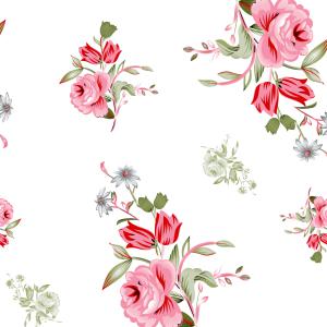Floral Border Placement Seamless Pattern Design