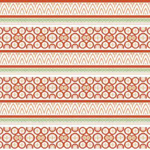 Terracotta Ethnic Border Pattern