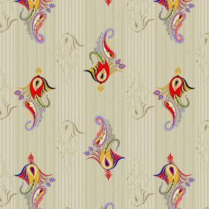 Minimal Paisley Stripe Ethnic Pattern