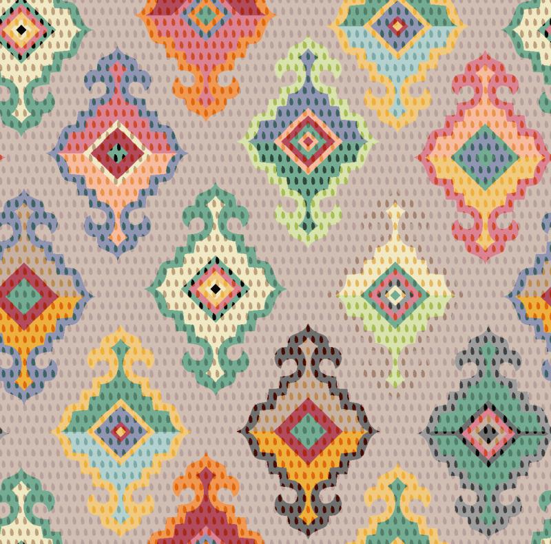 Ethnic Diamond Ikat Seamless Pattern Design