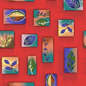 Modern Leaf Panel Abstract Design