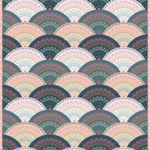 Geometric Fan Motif Seamless Pattern Design