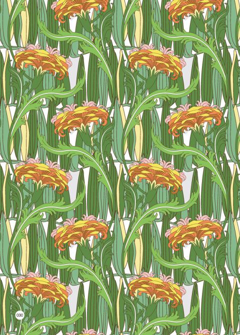 Art Nouveau Style Floral Pattern