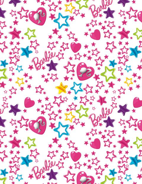 Barbie Stars and Hearts pattern