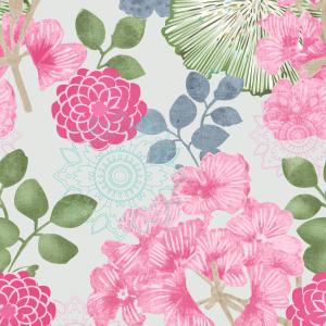 Artistic Floral Abstract Seamless Pattern Design