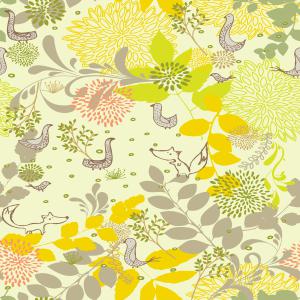Cute Animal Floral Kids Seamless Pattern Design
