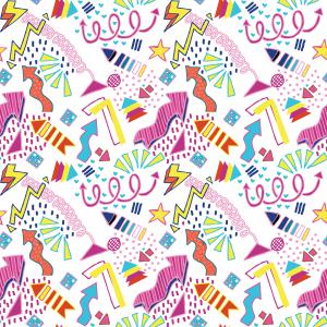 Colorful Memphis Abstract Geometric Seamless Pattern Design