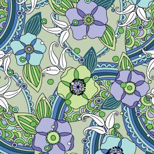 Decorative Circular Floral Mandala Seamless Pattern Design