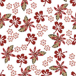 Red Floral Modern Decorative Seamless Pattern Design