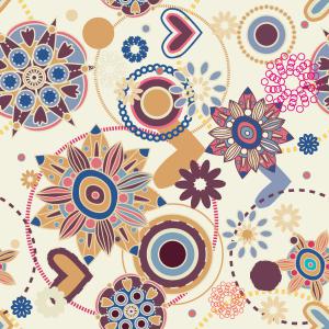 Geometric Floral Mandala Decorative Seamless Pattern Design