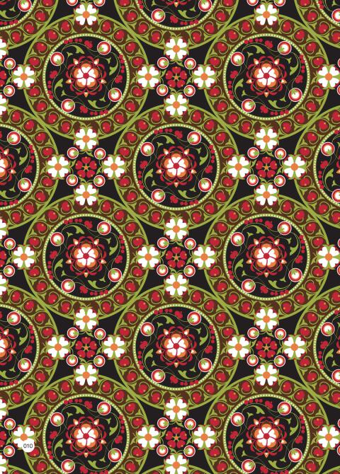 Floral and geometric ornament elements